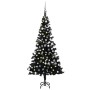 Árbol de Navidad preiluminado con luces y bolas negro 180 cm en Decoración Festiva y Estacional | Comprar online en Foru.es