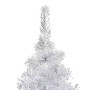 Árbol de Navidad preiluminado con luces y bolas plateado 180 cm en Decoración Festiva y Estacional | Comprar online en Foru.es
