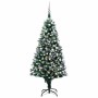 Árbol de Navidad helado con luces, bolas y piñas 150 cm en Decoración Festiva y Estacional | Comprar online en Foru.es