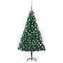 Árbol de Navidad preiluminado con luces y bolas verde 150 cm en Decoración Festiva y Estacional | Comprar online en Foru.es
