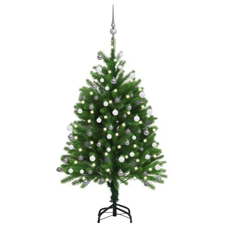 Árbol de Navidad preiluminado con luces y bolas verde 120 cm en Decoración Festiva y Estacional | Comprar online en Foru.es