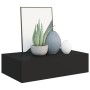 Estantes con cajón de pared 2 uds negro MDF 40x23,5x10 cm de vidaXL, Estantes y estanterías - Ref: Foro24-330244, Precio: 71,...