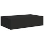 Estantes con cajón de pared 2 uds negro MDF 40x23,5x10 cm de vidaXL, Estantes y estanterías - Ref: Foro24-330244, Precio: 71,...