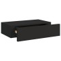 Estantes con cajón de pared 2 uds negro MDF 40x23,5x10 cm de vidaXL, Estantes y estanterías - Ref: Foro24-330244, Precio: 71,...