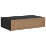 Estantes con cajón de pared 2 uds negro MDF 40x23,5x10 cm de vidaXL, Estantes y estanterías - Ref: Foro24-330244, Precio: 71,...