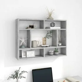 Concrete gray plywood wall shelf 75x16x55 cm by vidaXL, Shelves and shelves - Ref: Foro24-803006, Price: 36,91 €, Discount: %