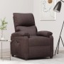 Sillón elevable tela marrón oscuro en Sillones | Comprar online en Foru.es