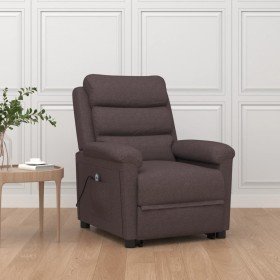 Sillón elevable tela marrón oscuro en Sillones | Comprar online en Foru.es
