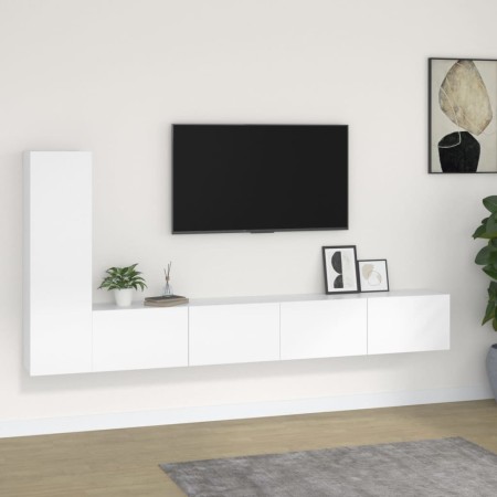 Set de muebles de TV 3 piezas madera contrachapada blanco en Muebles TV | Comprar online en Foru.es