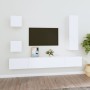 Set de muebles para TV 5 piezas madera contrachapada blanco en Muebles TV | Comprar online en Foru.es