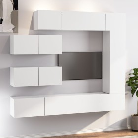 Set de muebles para TV 7 piezas madera contrachapada blanco en Muebles TV | Comprar online en Foru.es