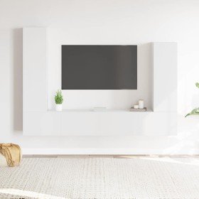 Set de muebles para TV 4 piezas madera contrachapada blanco en Muebles TV | Comprar online en Foru.es