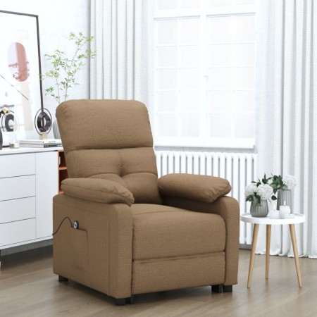 Sillón elevable tela marrón en Sillones | Comprar online en Foru.es