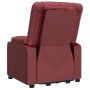 Sillón elevable cuero sintético rojo tinto en Sillones | Comprar online en Foru.es