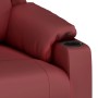 Sillón elevable cuero sintético rojo tinto en Sillones | Comprar online en Foru.es