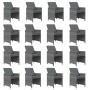 Set de comedor jardín 21 pzas con cojines ratán sintético gris en Conjuntos de jardín | Comprar online en Foru.es