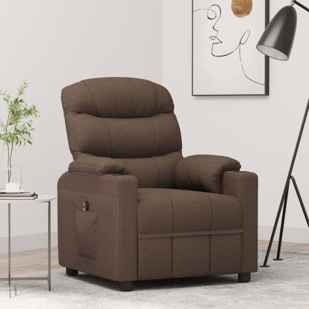 Sillón elevable tela marrón en Sillones | Comprar online en Foru.es
