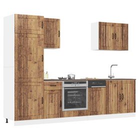 Mueble cocina Lucca madera vieja 7 pzas madera contrachapada en Armarios de cocina | Comprar online en Foru.es