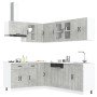 Mueble cocina Lucca gris hormigón 11 pzas madera contrachapada en Armarios de cocina | Comprar online en Foru.es