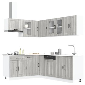 Mueble cocina Lucca sonoma gris 11 pzas madera contrachapada en Armarios de cocina | Comprar online en Foru.es