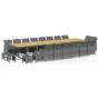 Set de comedor jardín 21 pzas con cojines ratán sintético gris en Conjuntos de jardín | Comprar online en Foru.es
