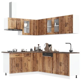 Mueble cocina Lucca madera vieja 11 pzas madera contrachapada en Armarios de cocina | Comprar online en Foru.es