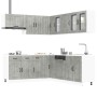 Mueble cocina Lucca gris hormigón 11 pzas madera contrachapada en Armarios de cocina | Comprar online en Foru.es