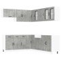 Mueble cocina Lucca gris hormigón 11 pzas madera contrachapada en Armarios de cocina | Comprar online en Foru.es
