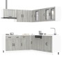 Mueble cocina Lucca sonoma gris 11 pzas madera contrachapada en Armarios de cocina | Comprar online en Foru.es