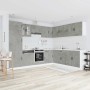 Mueble cocina Lucca gris hormigón 14 pzas madera contrachapada en Armarios de cocina | Comprar online en Foru.es