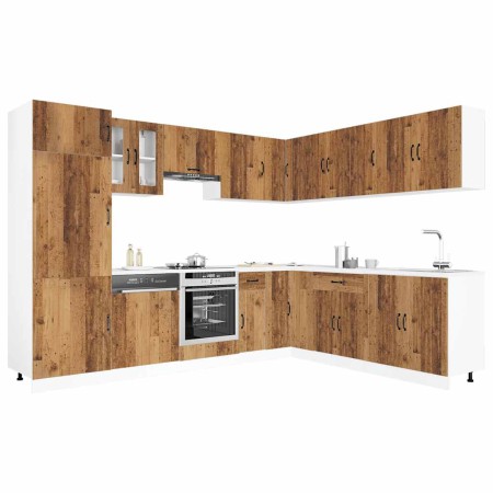 Mueble cocina Lucca madera vieja 14 pzas madera contrachapada en Armarios de cocina | Comprar online en Foru.es