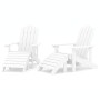 Sillas de jardín Adirondack 2 uds con reposapiés HDPE blanco en Sillas de jardín | Comprar online en Foru.es