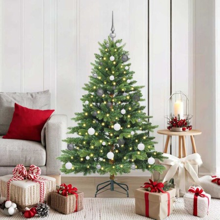 Árbol de Navidad artificial con 150 LED Verde 150 cm PE y PVC en Decoración Festiva y Estacional | Comprar online en Foru.es