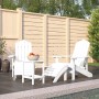 Sillas de jardín Adirondack con reposapiés y mesa HDPE blanco en Sillas de jardín | Comprar online en Foru.es