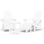 Sillas de jardín Adirondack con reposapiés y mesa HDPE blanco en Sillas de jardín | Comprar online en Foru.es