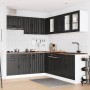 Mueble de cocina Lucca negra 11 piezas madera contrachapada en Armarios de cocina | Comprar online en Foru.es