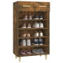 Mueble zapatero madera contrachapada roble ahumado 60x35x105 cm en Zapateros y organizadores de calzado | Comprar online en Foru