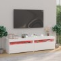 Muebles de TV con luces LED 2 uds blanco brillante 75x35x40 cm de vidaXL, Muebles TV - Ref: Foro24-804404, Precio: 138,92 €, ...