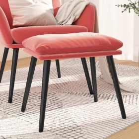 Reposapiés de terciopelo rosa 45x29,5x35 cm de vidaXL, Otomanas - Ref: Foro24-341508, Precio: 36,00 €, Descuento: %