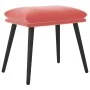 Reposapiés de terciopelo rosa 45x29,5x35 cm de vidaXL, Otomanas - Ref: Foro24-341508, Precio: 35,45 €, Descuento: %