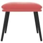 Reposapiés de terciopelo rosa 45x29,5x35 cm de vidaXL, Otomanas - Ref: Foro24-341508, Precio: 35,45 €, Descuento: %