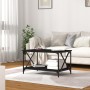 Mesa de centro madera contrachapada y hierro negro 80x50x45 cm de vidaXL, Mesas de centro - Ref: Foro24-823317, Precio: 54,93...
