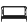 Mesa de centro madera contrachapada y hierro negro 80x50x45 cm de vidaXL, Mesas de centro - Ref: Foro24-823317, Precio: 54,93...