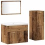 Juego de muebles de baño 4 pcs Marrón Madera de ingeniería en Muebles TV | Comprar online en Foru.es