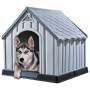 Caseta para perros gris 92x87x91 cm plástico en Casetas para perros | Comprar online en Foru.es