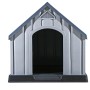 Caseta para perros gris 92x87x91 cm plástico en Casetas para perros | Comprar online en Foru.es