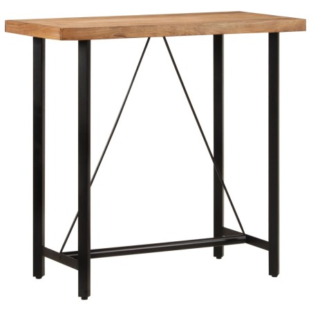 Mesa alta de hierro y madera maciza de acacia 110x55x107 cm en Mesas de comedor | Comprar online en Foru.es