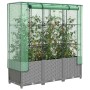 Arriate con cubierta invernadero aspecto ratán 120x40x138 cm en Macetas y jardineras | Comprar online en Foru.es