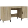 Escritorio madera contrachapada color roble Sonoma 140x50x75 cm en Oficina | Comprar online en Foru.es