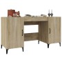 Escritorio madera contrachapada color roble Sonoma 140x50x75 cm en Oficina | Comprar online en Foru.es